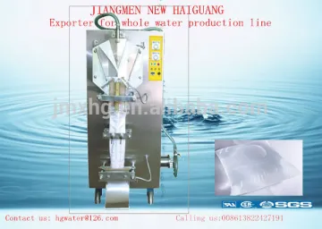 Plastic water bag filling and sealing machine