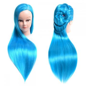 100% SYNTHETIC FIBER BLUE COLOR TRAINING MANNEQUIN HEAD