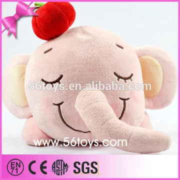Cute soft sleeping pink baby elephant custom plush toy