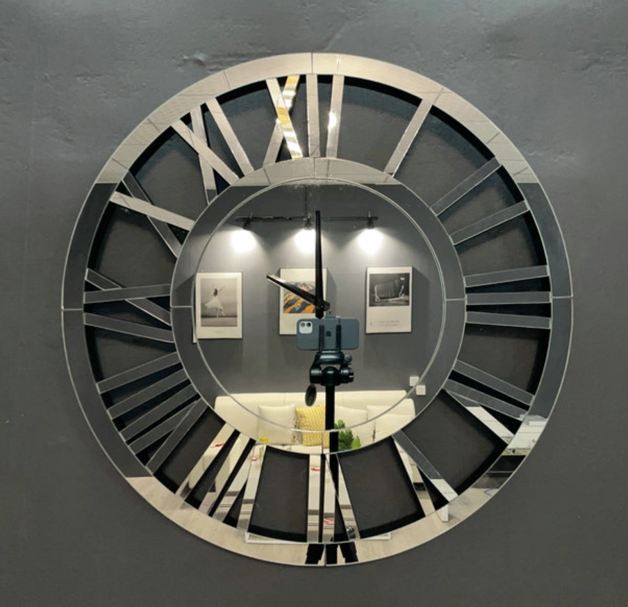 horloge murale miroir de style concis