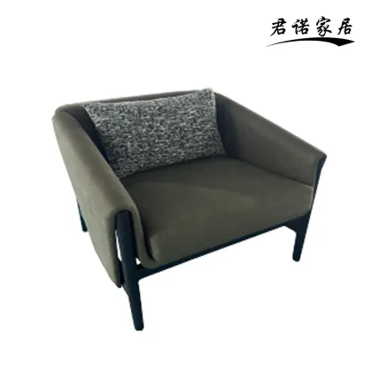 Nordic Style Enclosed Leather Single Chair