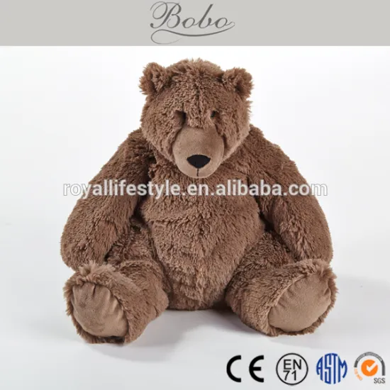 Dark brown plush polar bear toys -46cm sitting H