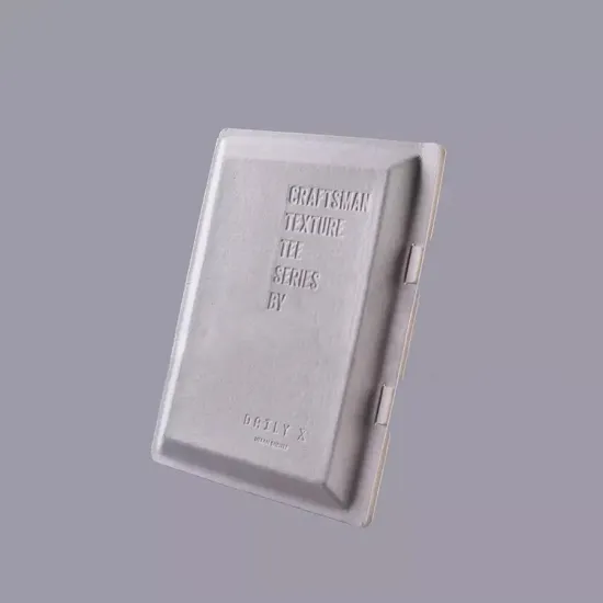 Bagasse pulp molded packaging disposable t-shirt box