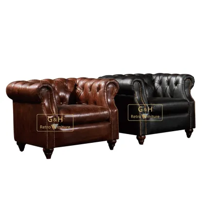 Modern Wood and Leather Chairs - Classic Leather Furniture