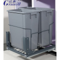 Cabinet plastic 35L pull-out double cabinet trash can