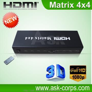 HDMI Matrix 4 in 4 out   (With IR Control)