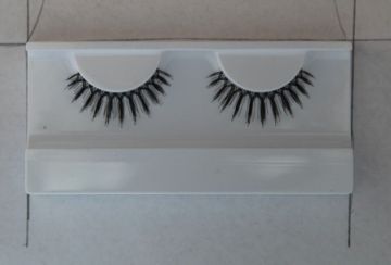 Black Natural False Eyelashes With Criss-cross , Individual Single Lash