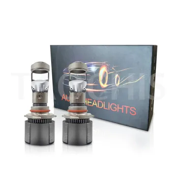TAOCHIS Mini 9005 9006 BI LED Projector Lens - High Beam Low Beam Car Light Headlights Bulbs