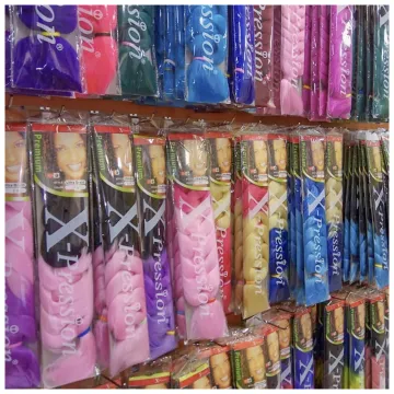 Custom Color Crochet African Pre Stretch Prestretched Expression Ombre Pre Stretched Braids Jumbo Braid Synthetic Braiding hair