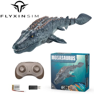 Flyxinsim 3712-1A Funhood RC Dinosaur Mosasaurus with Simulated Swimming Spray water from overhead remote control ship