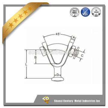 China supplier precis casting galvanized steel ball Y-clevis insulator fittings