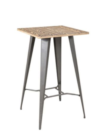 Industrial Style Square Bamboo wood Table