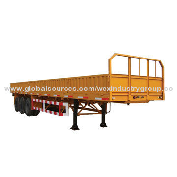 3-axis side wall, open cargo semi trailer
