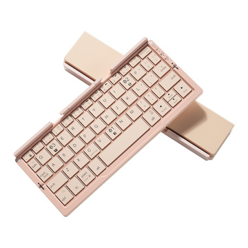 BOW Mini Folding BT Wireless Rechargeable Keyboard for Laptop and Mobile Devices