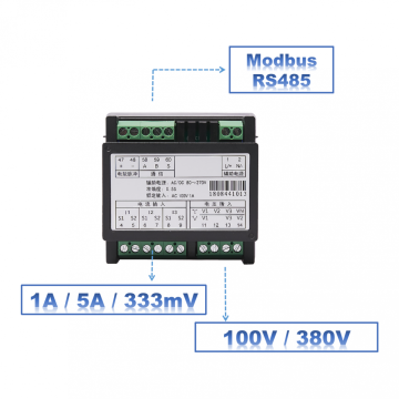 Monte de panel D/IR/O Medidor de energía LCD LCD Harmonic