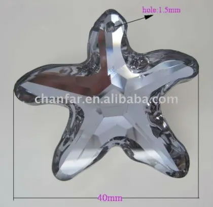 crystal sea star shaped pendants
