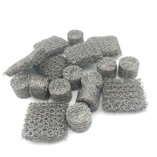 304 Stainless Steel Compressed Knitted Wire Mesh Ring Foam Filter
