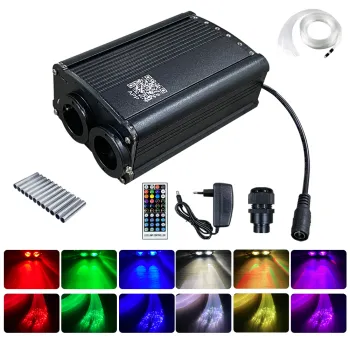 DIY RGB LED Fiber Optic Christmas Tree Star Lighting Decoration Kit