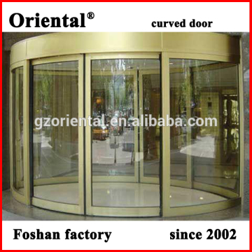 Automatic Aluminum Alloy Framed Revolving Exterior Commercial Glass Door