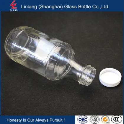 16OZ Clear Woozy French Square sauce Bottle