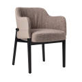 Jasnoszary minimalistyczny w stylu drewniane krzesła podłokietkowe