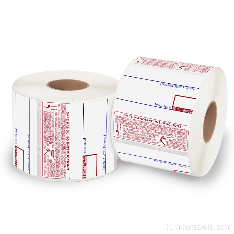 Etichetta del codice a barre di stampa personalizzato adesivi per etichette termiche dirette