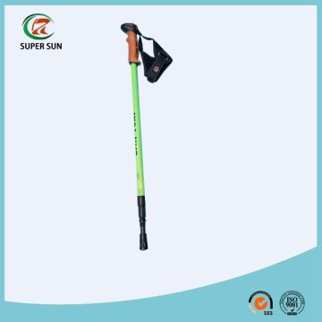 3 sections aluminum nordic walking stick/flexible walking stick with clip-on system glove