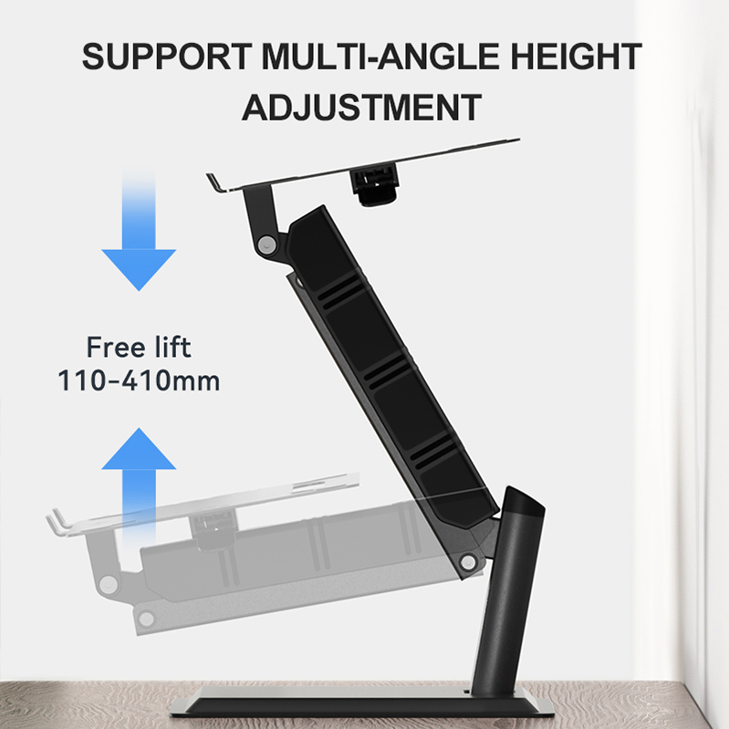 Height Angle Adjustable Sit to Stand Laptop Holder