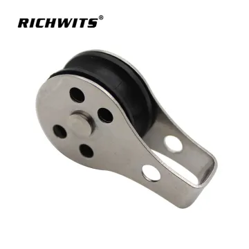 Marine Boat Accessories Stainless Steel 316 Fixed Single Nylon Sheave Wire Rope Pulley plastic roller nylon pulley wheel roller