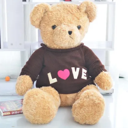 Plush Teddy Bear 35 CM Teddy Bear With knit Clothes