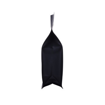 250g Black Recyclable Plastics Coffee Bag avec valve