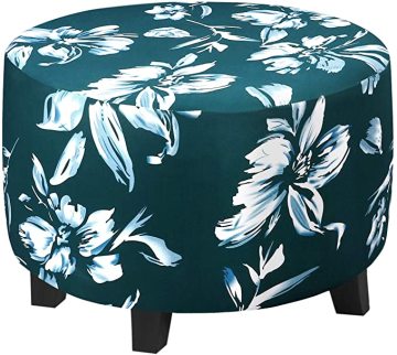 Funda de sofá con estampado floral redondo Cubiertas otomanas de Spandex Funda