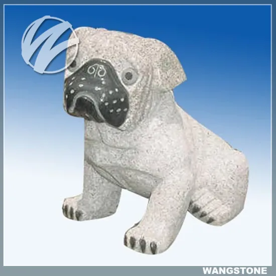 Indoor Display Granite Small Dog Stone Sculpture