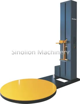 Friction pallet stretching wrapping machine