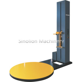 Friction pallet stretching wrapping machine