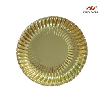 10Inch Disposable Round Gold Paper Plate