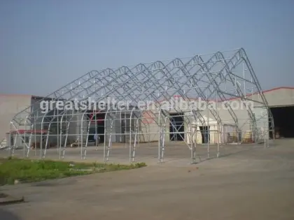 low cost workshop building fabric covered workshop structure