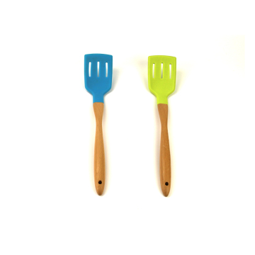 silicone kitchenware with wooden handle