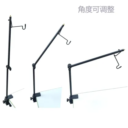 Aluminum Adjustable Folding LED Lamp Holder, Lantern Stand Pole for Camping & Hiking Gear