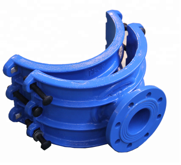 JC hot sale water pipeline flanged saddle clamps for PVC pipe coupling