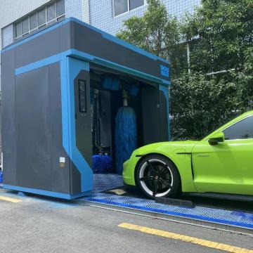 5 pinceaux traversent la machine de lavage de voiture de roulement