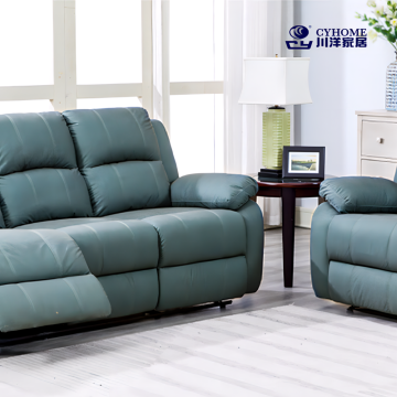 Premium-Stuhl mit manueller Liegeposition in Cyan