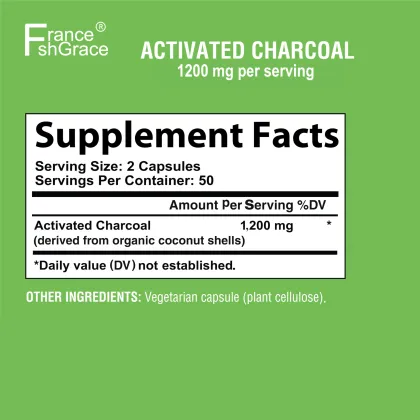 Activated Charcoal Supplement Support Bloating
