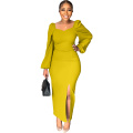 Women's Sexy Long Sleeve Maxi Dress