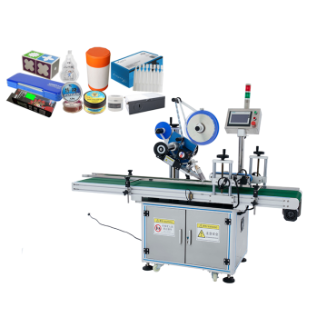 Hoge snelheid etikettering en afdrukmachine voor platte verpakkingsdozen met sticker labellers