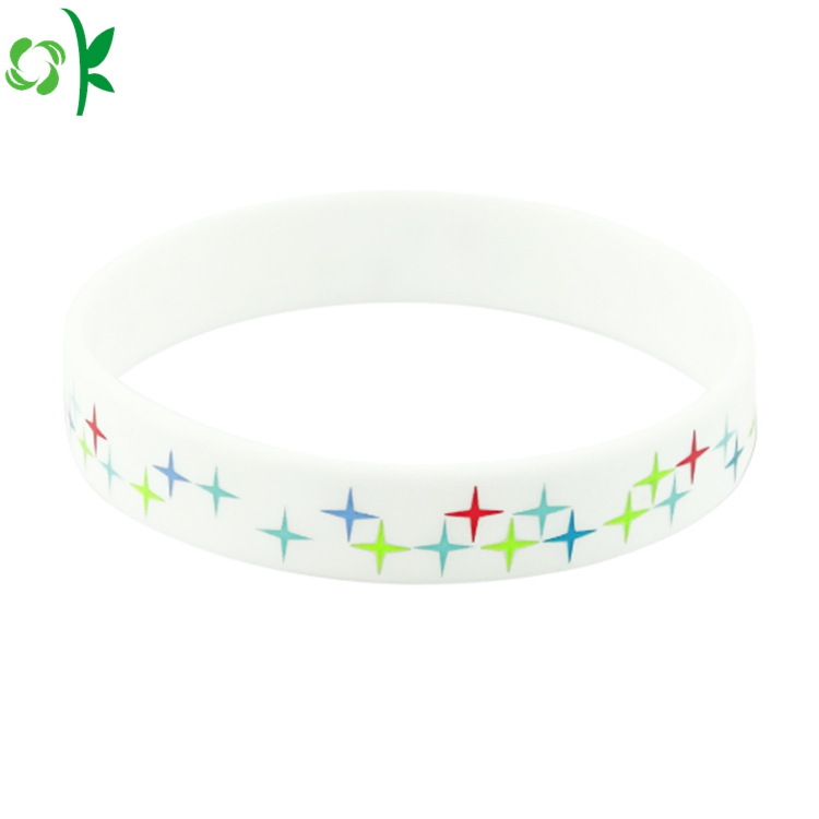 High Quality Printed Logo Silicone Bracelet for Sale