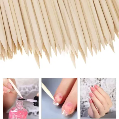 Cuticle Pusher Remover Manicure Pedicure Tools Wood Sticks