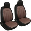 Cubiertas de asiento de automóvil marrón de cuero sintético