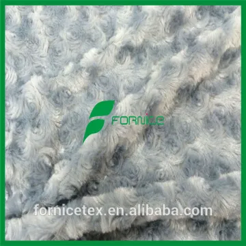 100 polyester emboss swirl rose plush fabric for toy