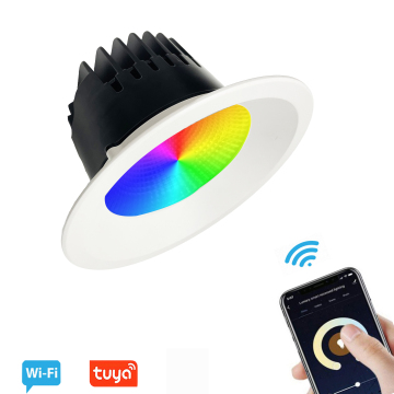 Customizable 20W-40W APP-Controlled Commercial WiFi Zigbee Tuya 3CCT RGB RGBW RGBCW LED Smart Downlights